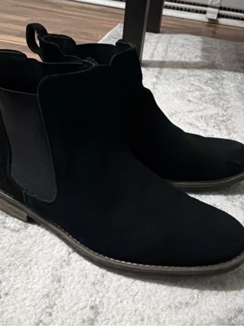 Men's Black Suede Chukka Boots - Classic Pull-On Style
